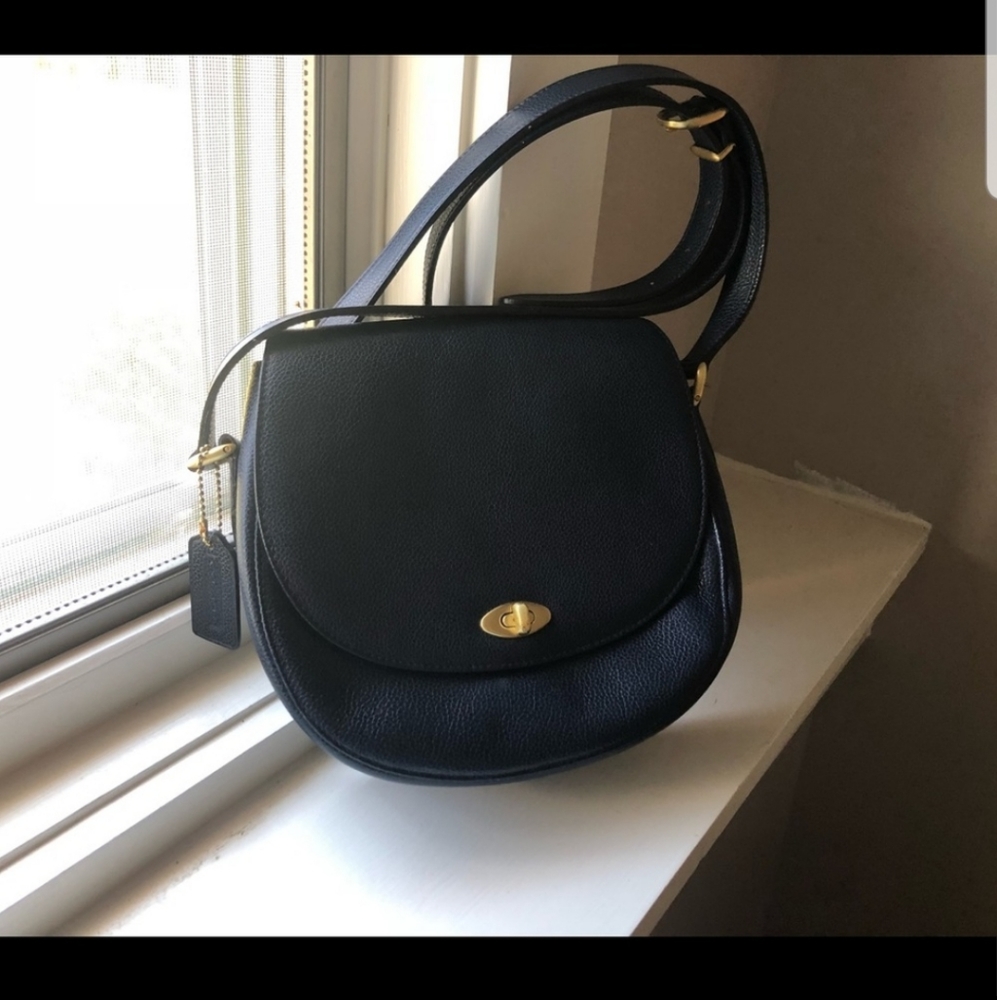 Navy Blue Vintage Coach Purse
